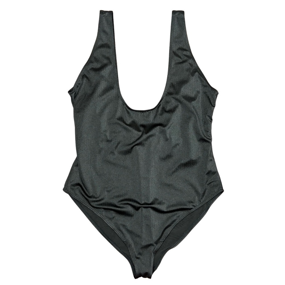 Playful Promises x Hunter McGrady Swimsuit High Leg Low Cut Black Size 18‎ Beach